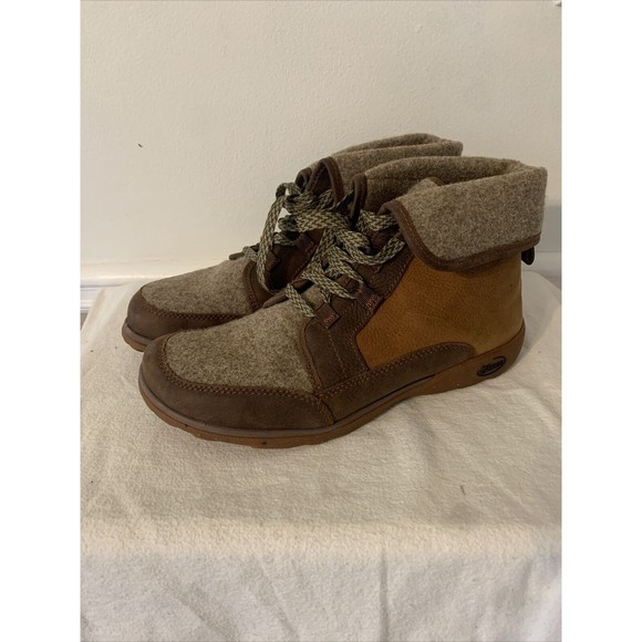 Chaco Shoes - Chaco Womens Barbary Pine cone Chukka Boot US 10 Brown Leather Wool Bootie